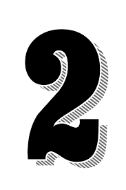 Numbers Two 2 Drop Shadow Typography Typ #75806 - PNG Images - PNGio