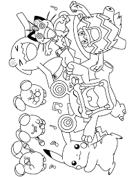 Make a fun coloring book out of family photos wi. Pokemon Group Coloring Pages Coloring Home