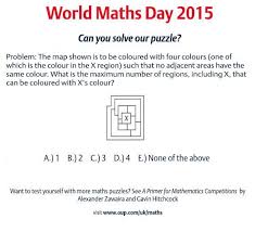 The entire day was crammed packed with a wide range of activities including: Oxford Academic Oxford University Press Tumblr Are You Able To Solve Our World Maths Day Puzzle