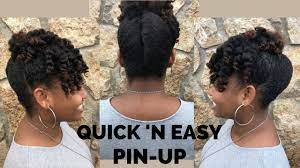 Tamika fletcher of natural resources salon demonstrates how to do an elegant pin up style. Quick N Easy Pin Up 4c Natural Hairstyle As Told By Her Youtube