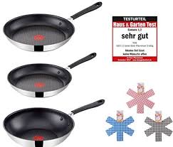 Tefal E85711 Jamie Oliver Pan Set 3 Pieces 24 And 28 Cm Pan 28 Cm Wok Pan Pans With Non Stick Induction Suitable Stainless Steel Frying Tefal Pan Set Pan