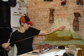 Erik bergrin taught himself to sew, to make clothes and to create art. Textile Arts Center