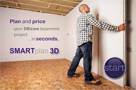 This unique wall paneling system creates a vapor barrier on your basement walls that holds back moisture that would otherwise pass through the porous concrete. Dricore Smartwall Dricore