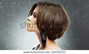 Regardless of your hair type, you'll. Woman Face Bob Haircut Profile View Beauty Face Short Hair Dress Studio Stock Images Page Everypixel