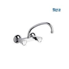 Compra un grifo de cocina de pared y gana espacio en tu cocina ✅. Grifo De Cocina Bimando De Pared Roca Brava Giratorio 2 Precios