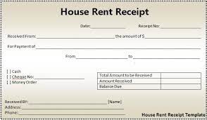 House Rent Receipt Format Receipt Template Invoice Template Word Word Template