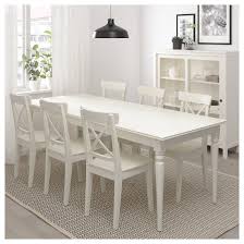 Ingatorp Extendable Table White 61 845 8x341 4 155 215x87 Cm Ikea White Dining Room White Dining Table White Kitchen Table