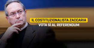 Le due facce della politica: Il Costituzionalista Zaccaria Vota Si Al Referendum Il Blog Delle Stelle