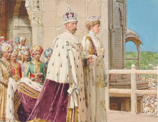 SIGNED F. MATANIA, LONDON, UNITED KINGDOM, FIRST QUARTER 20TH CENTURY, KING GEORGE V AND QUEEN MARY AT THE DELHI DURBAR OF 1911 | Christie's
