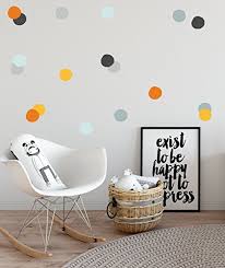 This wall decal easy to apply and can be cleanly removed without damaging your walls. Amazon Com Removable Polka Dots Wall Decals Gray Orange Polka Dots Baby Wall Decal Kids Wall Decal Modern Nursery Wall Decal Vinyl Polka Dots Handmade