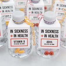 You Have To See These In Sickness In Health Drinking Favors Destination Wedding Favors Edible Wedding Favors Diy Destination Wedding Favors
