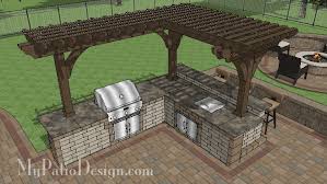 Patio empire designs, builds, and installs the highest quality, custom pergolas, outdoor kitchens, awnings, carport and turf. Outdoor Kitchen With Pergola Design B48 160121 Hc Mypatiodesign Com
