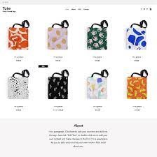 Tote Bag Online Store Website Template Website Template Wix Website Templates Wix Templates