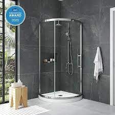 Ove Decors Swift Install Chrome 73 25 In X 32 In X 32 In 2 Piece Round Corner Shower Kit Lowes Com Corner Shower Kits Corner Shower Shower Door Installation