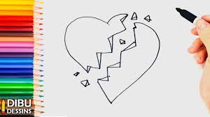 Comment Dessiner Un Coeur Brise Dessin De Coeur Brise Youtube