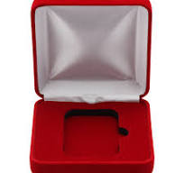 Red Velvet Hinged Gift Box for 5oz Silver Rounds (71mm Capsule)