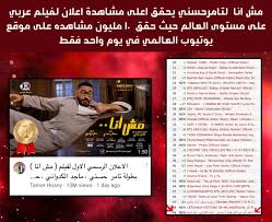 حلا شيحا تكشف كواليس مشاركتها تامر حسني في فيلم مش انا و ماذا قالت عنه. Ø¨Ø±ÙˆÙ…Ùˆ Ù…Ø´ Ø£Ù†Ø§ Ù„Ù€ ØªØ§Ù…Ø± Ø­Ø³Ù†Ù‰ ÙŠØ­Ù‚Ù‚ Ø£Ø¹Ù„Ù‰ Ù†Ø³Ø¨Ø© Ù…Ø´Ø§Ù‡Ø¯Ø© Ù„Ø¥Ø¹Ù„Ø§Ù† ÙÙŠÙ„Ù… Ø¹Ø±Ø¨Ù‰ Ø¹Ù„Ù‰ Ù…Ø³ØªÙˆÙ‰ Ø§Ù„Ø¹Ø§Ù„Ù… Ø§Ù„ÙŠÙˆÙ… Ø§Ù„Ø³Ø§Ø¨Ø¹