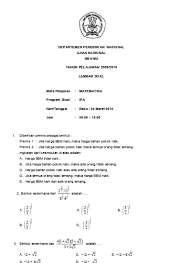 If you are the copyright owner for this file, please report abuse to 4shared. Top Pdf Bank Soal Un Matematika Ipa Untuk Sma Ma 8 Tahun Terakhir Soal Un Ipa 2010 123dok Com