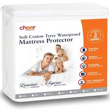 Cheer Collection Terry Water Proof Mattress Protector Baby Crib Protector Baby Mattress Protector Waterproof Mattress