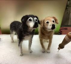 Custom Made Needle Felted Dog Mini Pup Etsy Felt Dogs Needle Felted Dog Felt Animals