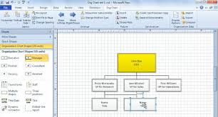 semi automatic creation of an org chart in visio 2010