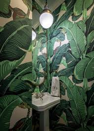 Frame constructed of hardwoods and plywoods. Palm Leaf Wallpaper Design Ideas