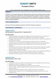 Probation Officer Resume Samples Qwikresume