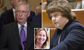 Mitch mcconnell's hand looks like he was trying to destroy a horcrux. mitch mcconnell is going viral for his alarmingly discolored hands — here's what twitter is saying. Mitch Mcconnell Draws Ridicule For Calling Prosecutor Rachel Mitchell A Female Assistant Daily Mail Online