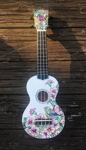 Hand Decorated Soprano Ukulele Blossom Painted Ukulele Ukulele Design Ukulele Art