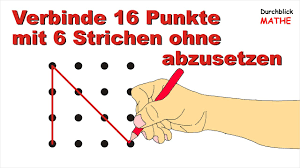Wie paris bilder und anschauung durch ideen und verständnis ersetzen wollte, wollte er auch die orte dadurch ersetzen. Losung 16 Punkte Mit 6 Strichen Ohne Abzusetzen Verbinden Youtube