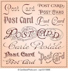 Check spelling or type a new query. Vintage Postcard Letterings Vintage Style Postcard Letterings Vector Illustration Canstock