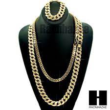 Gold Lab Diamond Necklace 15mm 30 Gold Chains For Men Gold Cuban Link Chain Pretty Necklaces