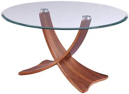 Showing 266 round outdoor coffee table. Jual Siena Walnut With Glass Top Round Coffee Table Jf308 Cfs Furniture Uk