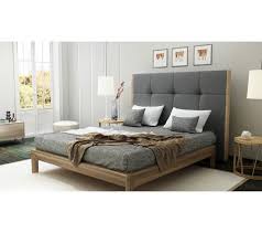 La tête de lit en bois ou en tissu vous en fait voir de toutes les couleurs ! Tete De Lit L 160 Cm Cloe Pu Gris Et Imitation Bois Tete De Lit But