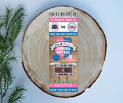 In this video, we decided to kick a soccer ball / football full of colored chalk to let us know what our baby's gender was! Amazon Com Gender Reveal Invitation Gender Revel Party Football Gender Reveal Touchdowns Or Tutus Baby Reveal Football Ticket Invitation Boy Or Gir Handmade