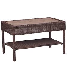 Outdoor coffee & side tables are the perfect accent pieces for your outdoor furniture. Yard Table Home Garden Wicker Outdoor Coffee Table Light Brown Resin Wicker