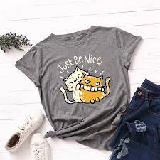 Cartoon Funny Cat T Shirt Women S Thekittenpark Cat Tshirts Funny Cat Shirts Funny Cat Tshirt