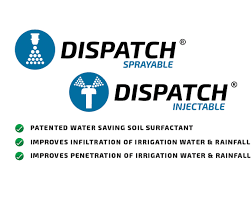 To complete, transact, or dispose of promptly: Dispatch The Patented Water Saving Soil Surfactant From Aquatrols