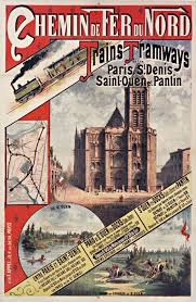 Chemin De Fer Du Nord Paris Saint Denis Saint Ouen Pantin Affiche De Voyage Saint Ouen Ville France
