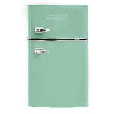 Magic Chef Retro 3 2 Cu Ft 2 Door Mini Fridge In Mint Green Hmcr320me The Home Depot Retro Fridge Retro Refrigerator Magic Chef