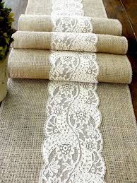 Pin By Elena On Katie Wedding Ideas Burlap Table Runners Burlap Lace Table Runner Burlap