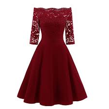 Short Burgundy Bridesmaid Dresses One Shoulder Prom Dress With Sleeves 1597b Vintage Flare Dress Fit And Flare Dress Midi Dress Party