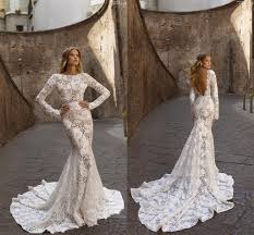 Modest elegant long sleeve satin wedding gown with cathedral train and buttons. Berta 2020 Full Lace Mermaid Wedding Dresses Beteau Long Sleeves Open Back Sexy Illusion Bodice Custom Made Wedding Bridal Gown Modest Bridal Gowns Sexy Lace Wedding Dresses From Earlybirdno1 152 09 Dhgate Com