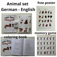 Bring your club to amazon book clubs, start a new book club and invite your friends to join, or find a club that's right for you for free. German English Animal Set Coloring Book Memory Card Poster Malbuch Bilingual Dawns Language Tutoring