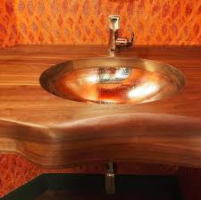 copper bathroom, copper sink bathroom