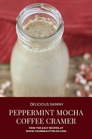 Skinny Peppermint Mocha Coffee Creamer Homemade Coffee Creamer Coffee Creamer Recipe Sugar Free Coffee Creamer