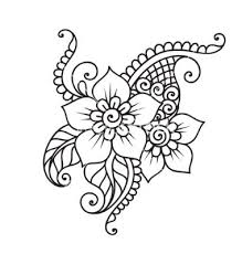Hand Drawn Abstract Henna Mehndi Flower Ornament Vector Image On Vectorstock Mehndi Flower Flower Henna Henna Designs Hand