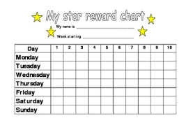 Star Reward Chart 7 Days By Rachel Barker Teachers Pay