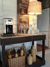 The simple black and white with chalkboard accents will really make your day. Summer Kitchen Coffee Porch Http Media Cache1 Pinterest Com Upload 281263939198155209 4yf74mpr F Jpg Bli Coffee Bar Home Home Coffee Stations Home Coffee Bar