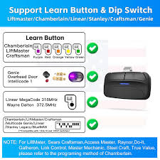 Universal Garage Door Opener Remote Compatible With Liftmaster Chamberlain  Genie Craftsman Linear Wayne Dalton Overhead Door Garage Door Opener, Learn  Button Or Dip Switch, 2 Pack - Yahoo Shopping